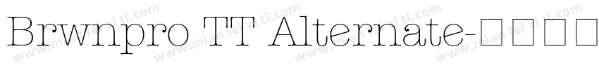 Brwnpro TT Alternate字体转换